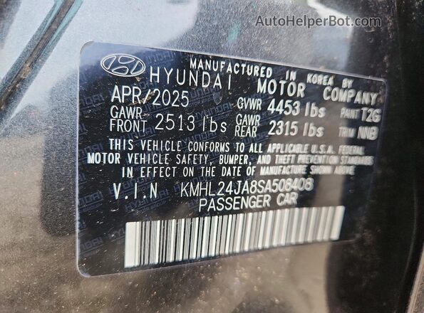 KMHL24JA8SA508408 2025 HYUNDAI SONATA Gray Vista del compartimento del motor