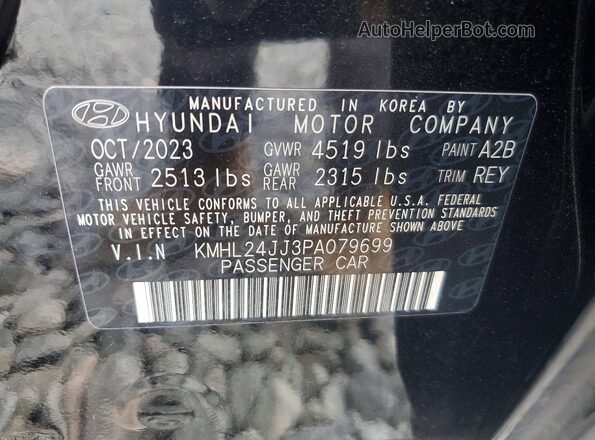 KMHL24JJ3PA079699 2023 HYUNDAI SONATA Black Widok komory silnika