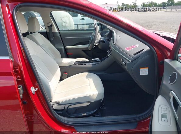 KMHL24JJ4PA075077 2023 HYUNDAI SONATA HYBRID Red Widok wnętrza z przodu