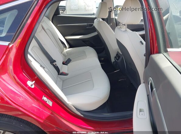 KMHL24JJ4PA075077 2023 HYUNDAI SONATA HYBRID Red Widok naklejki z numerem VIN