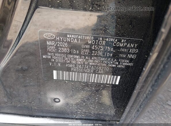 KMHL24JJ4TA168210 2026 HYUNDAI SONATA HYBRID Black ძრავის განყოფილების ხედი