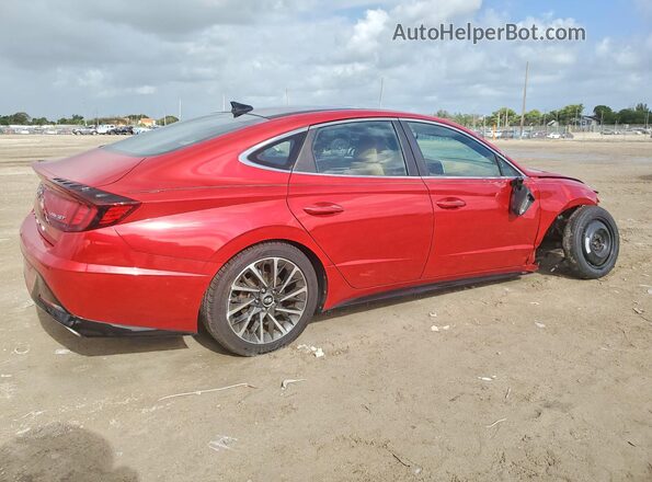 KMHL34J22MA155060 2021 HYUNDAI SONATA Красный Задняя правая четверть