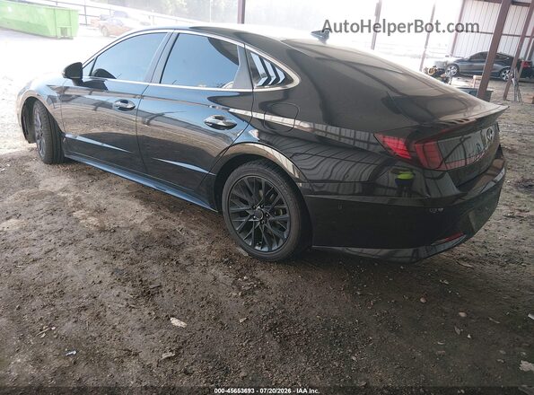 KMHL34J24NA180107 2022 HYUNDAI SONATA Black Հետևի ձախ