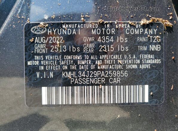 KMHL34J29PA259856 2023 HYUNDAI SONATA Gray Widok komory silnika