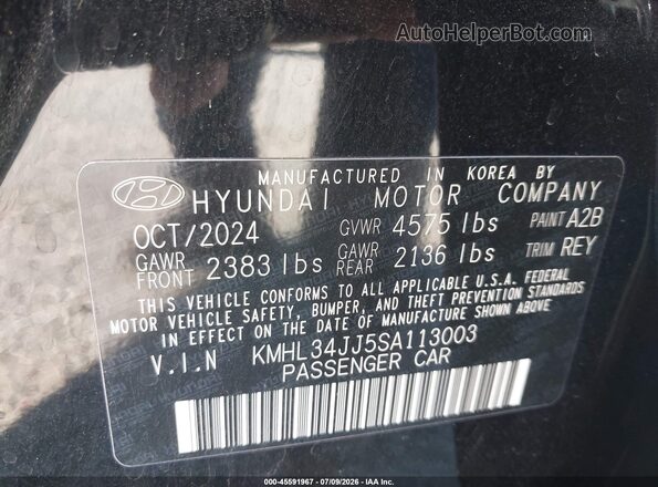 KMHL34JJ5SA113003 2025 HYUNDAI SONATA HYBRID Черный Вид подкапотного пространства