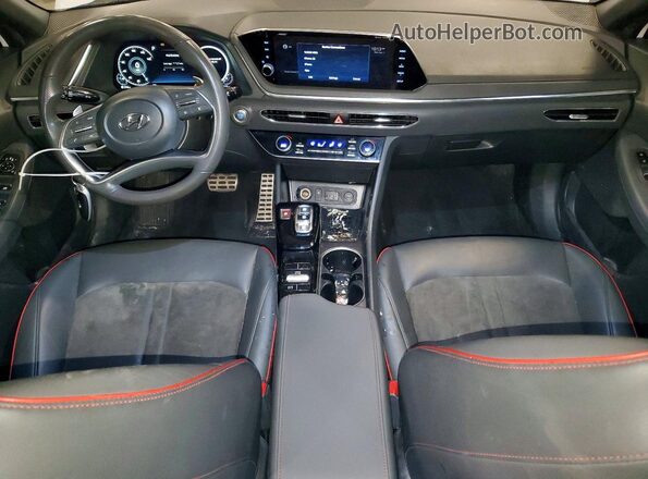 KMHL44J20NA212449 2022 HYUNDAI SONATA White წინა პანელის ხედი