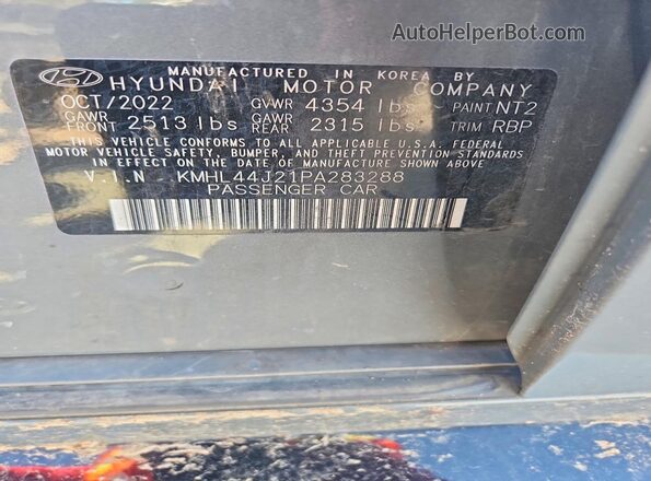 KMHL44J21PA283288 2023 HYUNDAI SONATA Gray Widok komory silnika