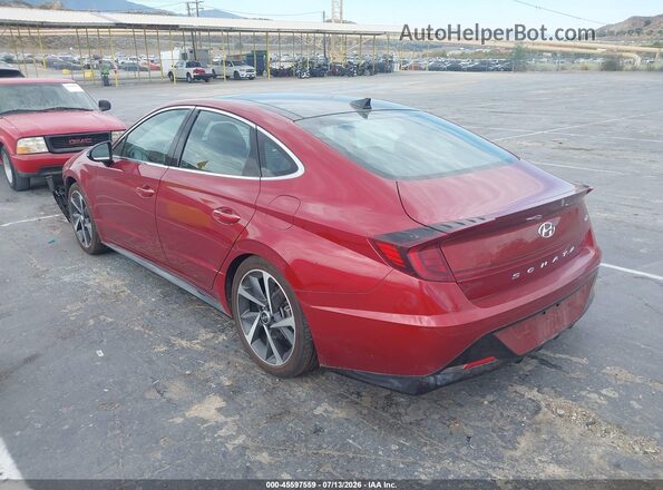 KMHL44J21PA303362 2023 HYUNDAI SONATA Red Հետևի ձախ