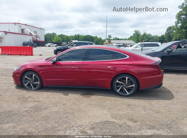 KMHL44J23PA272924 2023 HYUNDAI SONATA Красный Панорамный вид салона 360°