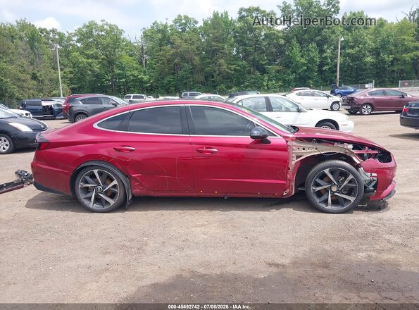 KMHL44J23PA272924 2023 HYUNDAI SONATA Красный Вид задней части салона