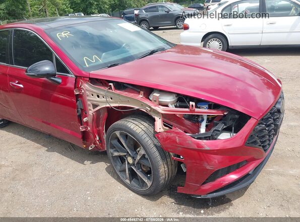 KMHL44J23PA272924 2023 HYUNDAI SONATA Красный Вид спереди