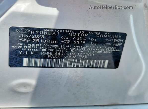 KMHL44J23PA327209 2023 HYUNDAI SONATA White Շարժիչի բաժամունքի տեսք