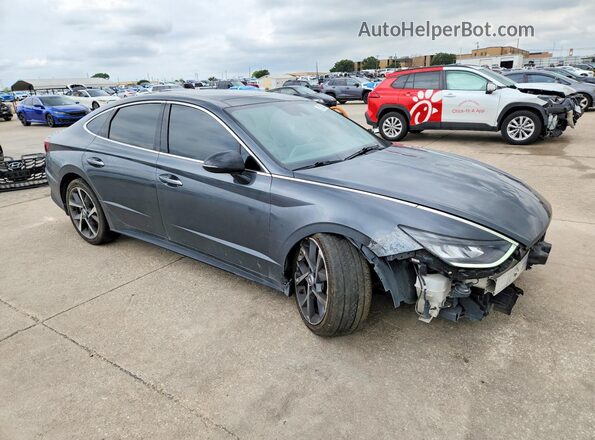 KMHL44J27NA223917 2022 HYUNDAI SONATA Серый Передняя правая четверть