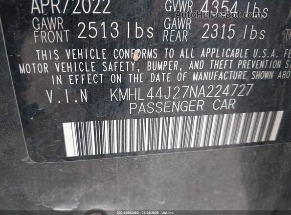 KMHL44J27NA224727 2022 HYUNDAI SONATA Gray Շարժիչի բաժամունքի տեսք