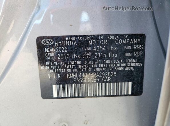 KMHL44J28PA292828 2023 HYUNDAI SONATA Silver ძრავის განყოფილების ხედი