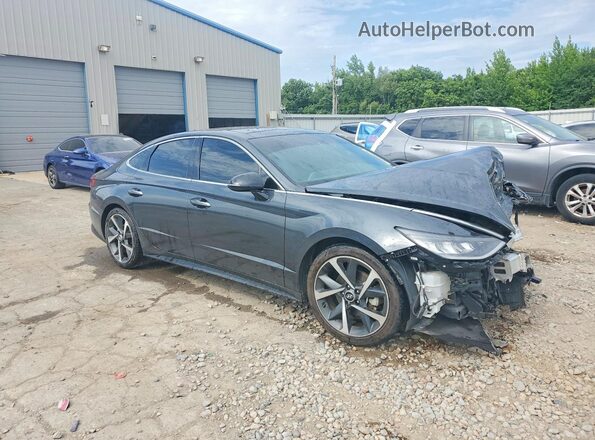 KMHL44J2XNA225466 2022 HYUNDAI SONATA Black Front right