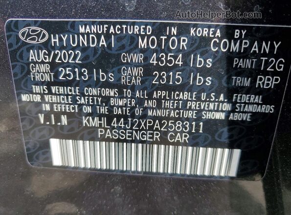 KMHL44J2XPA258311 2023 HYUNDAI SONATA Charcoal Շարժիչի բաժամունքի տեսք