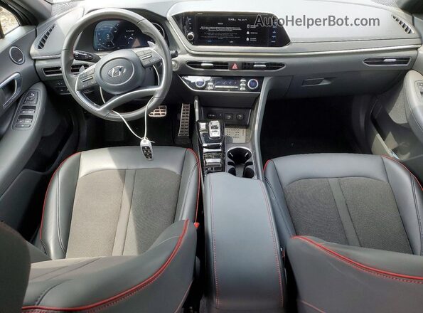 KMHL44J2XPA258311 2023 HYUNDAI SONATA Charcoal Առջևի վահանակի տեսք
