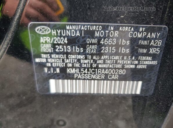 KMHL54JC1RA400280 2024 HYUNDAI SONATA Black Widok naklejki z numerem VIN