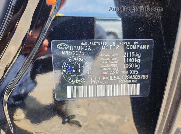 KMHL54JC2SA505769 2025 HYUNDAI SONATA Black Вид підкапотного простору