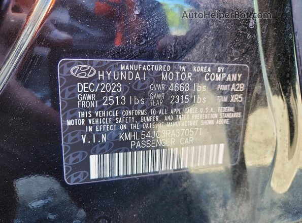 KMHL54JC3RA370571 2024 HYUNDAI SONATA Black Вид підкапотного простору
