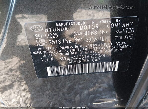 KMHL54JC3TA539334 2026 HYUNDAI SONATA Gray Engine compartment view