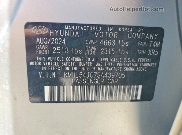 KMHL54JC7SA439705 2025 HYUNDAI SONATA Silver Շարժիչի բաժամունքի տեսք