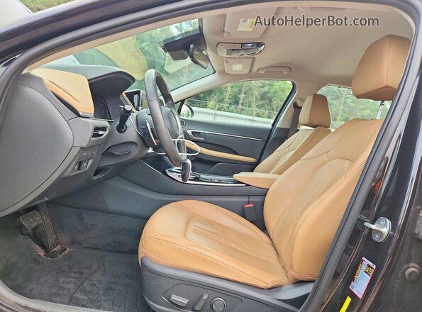 KMHL54JJ8MA034020 2021 HYUNDAI SONATA Черный Вид салона спереди