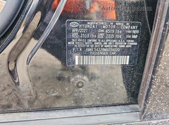 KMHL54JJ8MA034020 2021 HYUNDAI SONATA Черный Вид подкапотного пространства