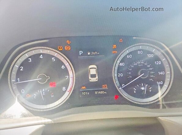 KMHL64JA0PA285356 2023 HYUNDAI SONATA Black Instrument cluster view