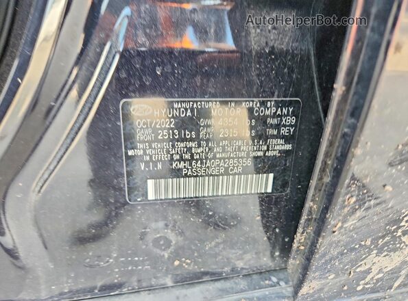 KMHL64JA0PA285356 2023 HYUNDAI SONATA Black Engine compartment view