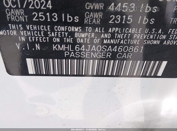 KMHL64JA0SA460861 2025 HYUNDAI SONATA White Vista del compartimento del motor