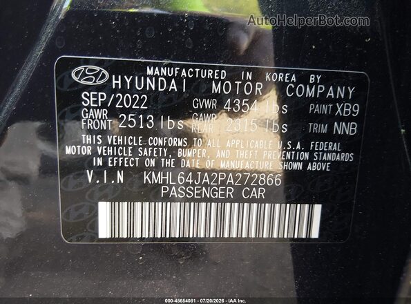KMHL64JA2PA272866 2023 HYUNDAI SONATA Черный Вид подкапотного пространства