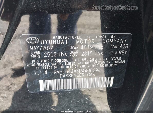 KMHL64JA4RA406294 2024 HYUNDAI SONATA Black Vista del compartimento del motor