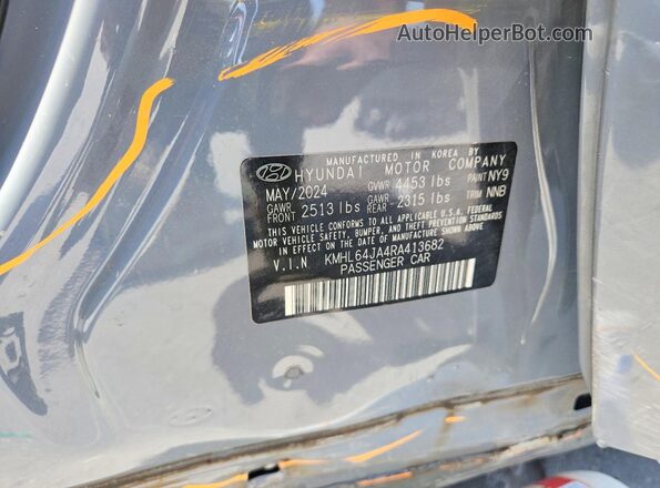 KMHL64JA4RA413682 2024 HYUNDAI SONATA Синий Вид наклейки с VIN-кодом