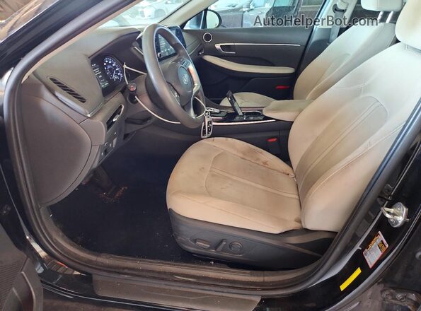 KMHL64JA6NA186845 2022 HYUNDAI SONATA Черный Вид салона спереди