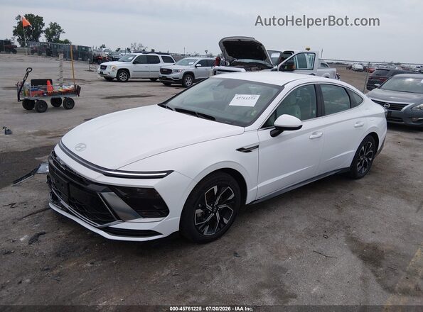 KMHL64JA6SA447421 2025 HYUNDAI SONATA White Առջևի ձախ երեք քառորդ տեսարան