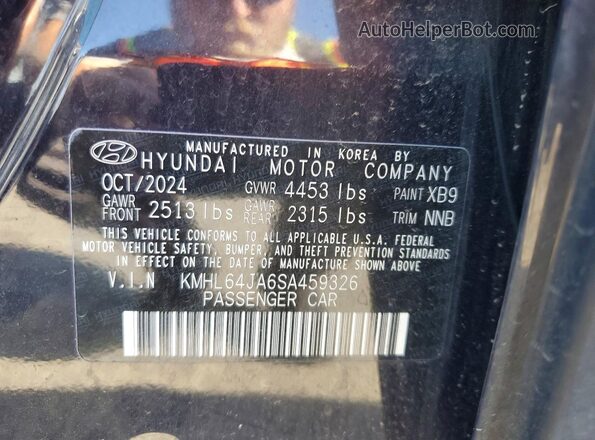 KMHL64JA6SA459326 2025 HYUNDAI SONATA Black Շարժիչի բաժամունքի տեսք