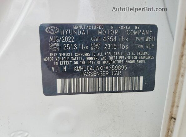 KMHL64JAXPA259895 2023 HYUNDAI SONATA White Շարժիչի բաժամունքի տեսք