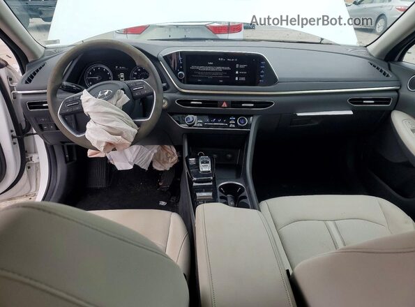 KMHL64JAXPA259895 2023 HYUNDAI SONATA White Առջևի վահանակի տեսք