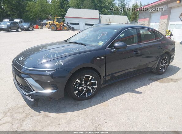 KMHL64JAXRA420958 2024 HYUNDAI SONATA Black Առջևի ձախ երեք քառորդ տեսարան