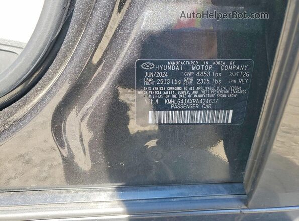 KMHL64JAXRA424637 2024 HYUNDAI SONATA Charcoal Вид підкапотного простору