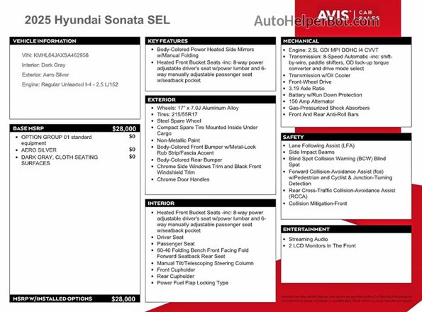 KMHL64JAXSA462956 2025 HYUNDAI SONATA Silver Вид підкапотного простору