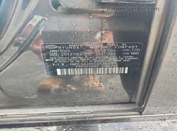 KMHL64JAXSA478316 2025 HYUNDAI SONATA Gray Widok komory silnika
