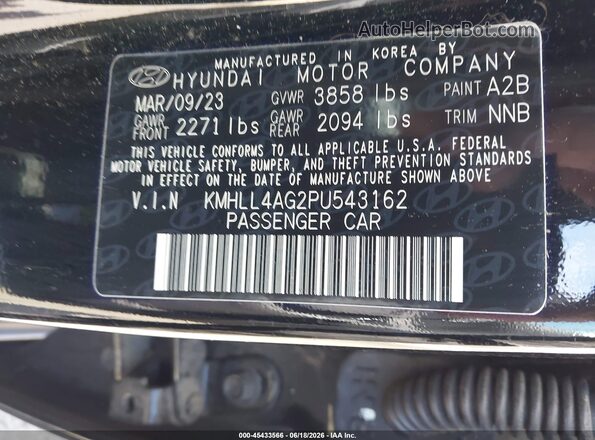 KMHLL4AG2PU543162 2023 HYUNDAI ELANTRA Black Вид підкапотного простору