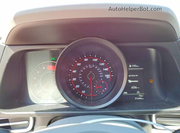 KMHLL4AG3NU368241 2022 HYUNDAI ELANTRA Red Instrument cluster view