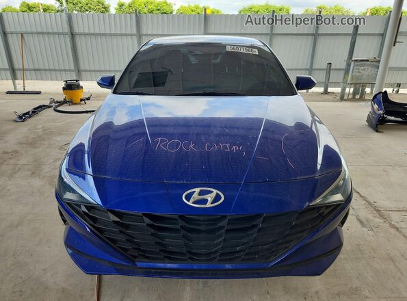 KMHLL4AG4NU325995 2022 HYUNDAI ELANTRA Blue წინა ხედი