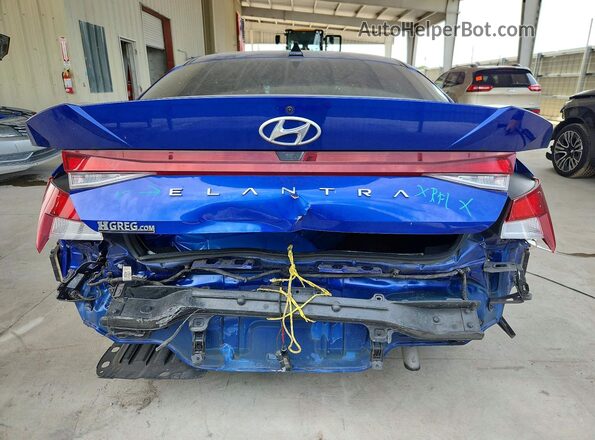 KMHLL4AG4NU325995 2022 HYUNDAI ELANTRA Blue უკანა ხედი