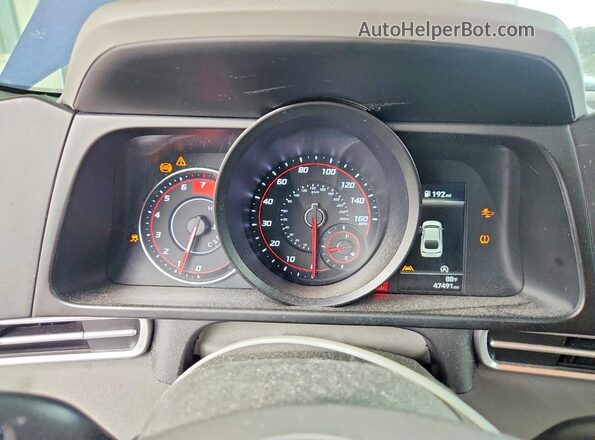 KMHLL4AG4NU325995 2022 HYUNDAI ELANTRA Blue ხელსაწყოთა პანელის ხედი