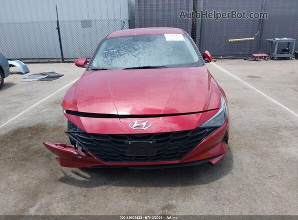 KMHLL4AG4NU349763 2022 HYUNDAI ELANTRA Red Instrument cluster view